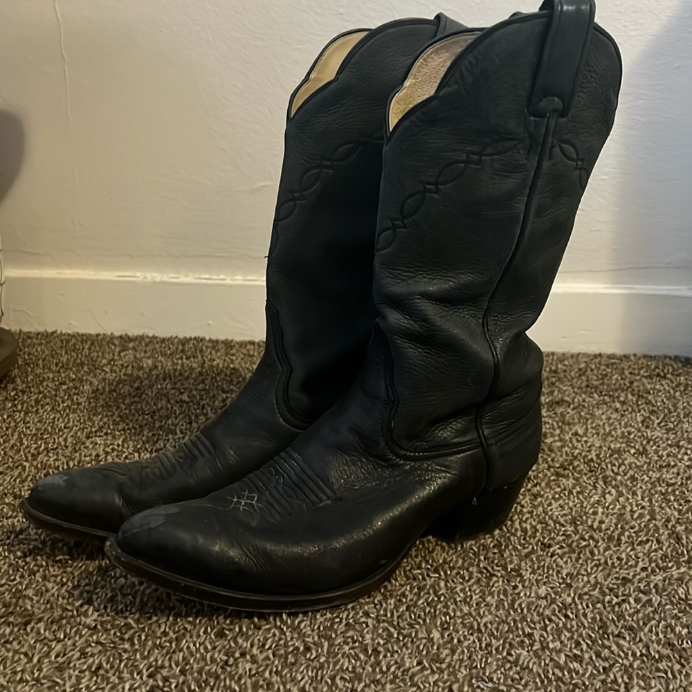 Larry Mahan soft leather cowgirl boots